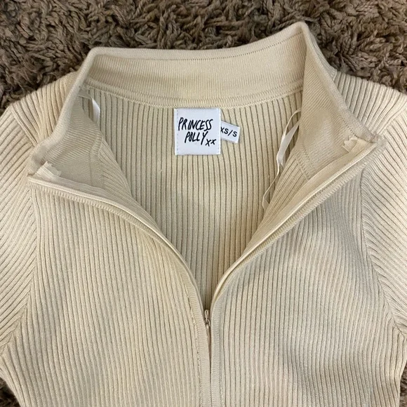 Princess Polly Ribbed Half Zip - Picture 2 of 2